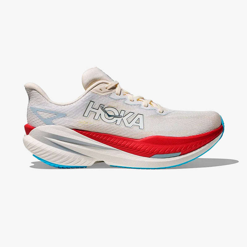 Tênis Hoka Mach X 3 Masculino Branco-Vermelho