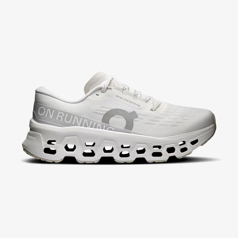 Tênis On Running Cloudmonster 3 Feminino Branco-Cinza