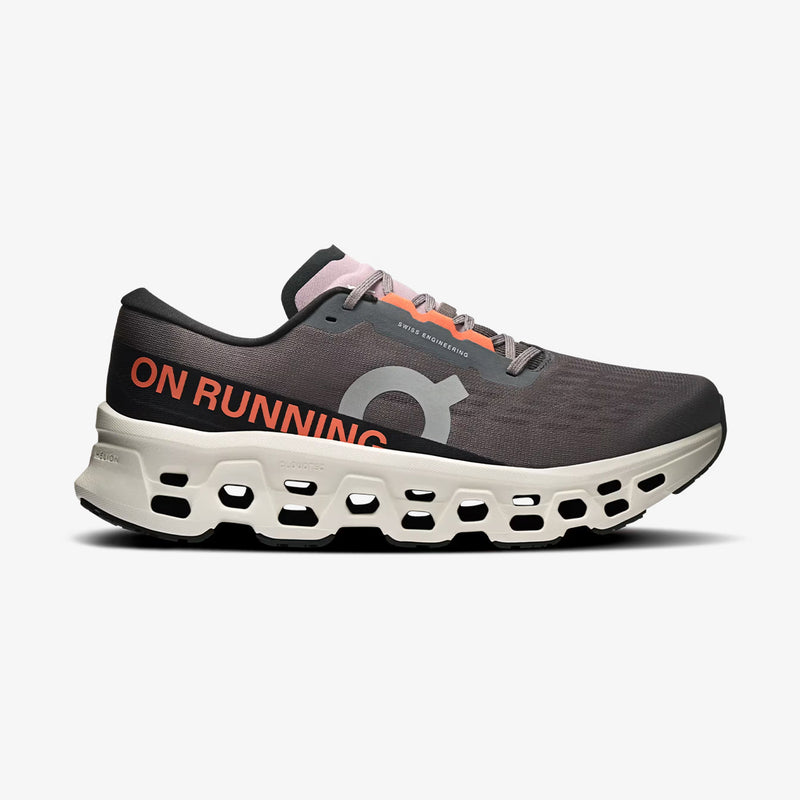 Tênis On Running Cloudmonster 3 Feminino Cinza-Laranja